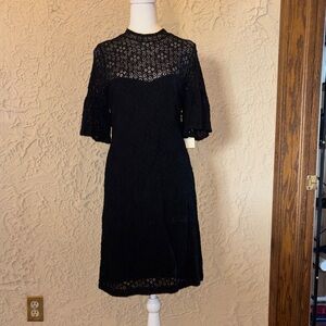 Nightcap Black Lace Midi Dress